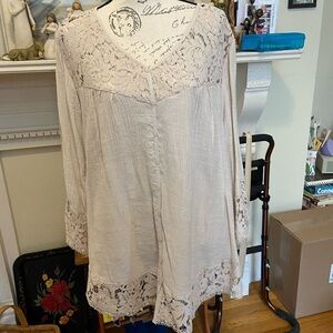 Zac & Rachel Cream Lace Blouse
